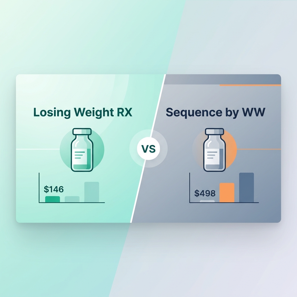 Losing Weight RX vs Sequence by WeightWatchers program comparison and pricing details