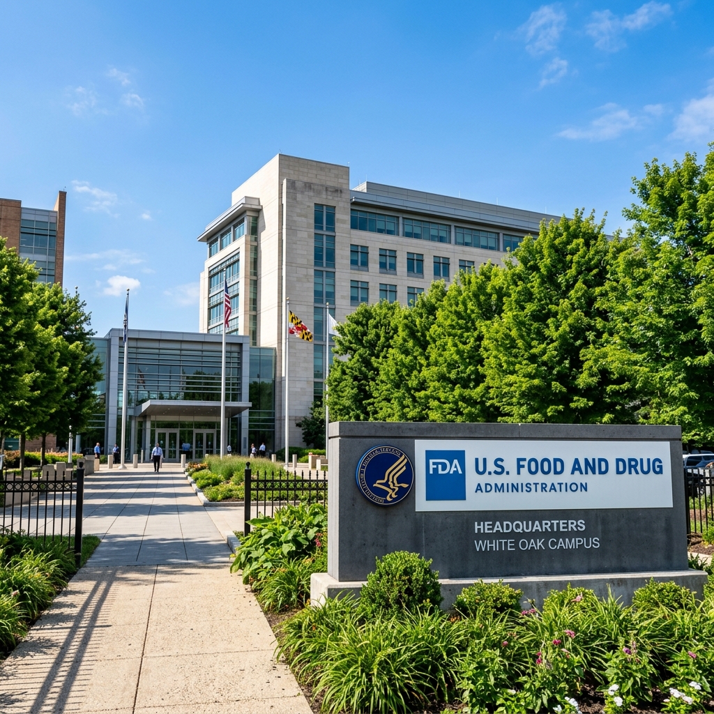 FDA building exterior and official sign