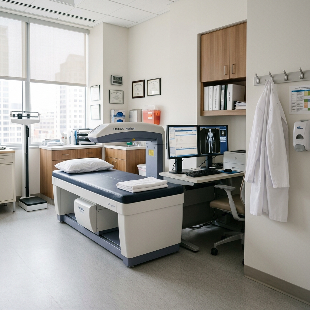 DXA body composition scanner in a clinical research facility